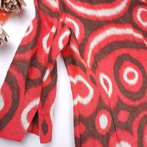 Tory Burch Linen Boho Smock Top Boat Neck Tunic Sz 4 - Picture 15 of 16